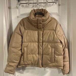 Abercrombie & Fitch Beige Mini Puffer Jacket